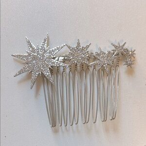 Silver Star Hair Comb
